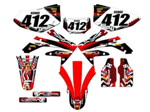 2004-2018 CRF 250 X MAYHEM Red Senge Graphics Kit Compatible with Honda - Picture 1 of 10