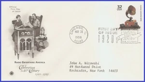 USA5 #3184i ADDR PCS ARTCRAFT FDC   1920 Radio Entertains America - Picture 1 of 1