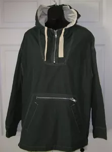 J Crew Giacca Nylon Pull Over Verde Esercito S - Foto 1 di 7