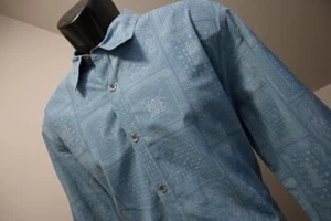 Vintage Guess Western Snaps Shirt Long Sleeve Slim Fit Aztec Mens Size XL - Picture 1 of 8