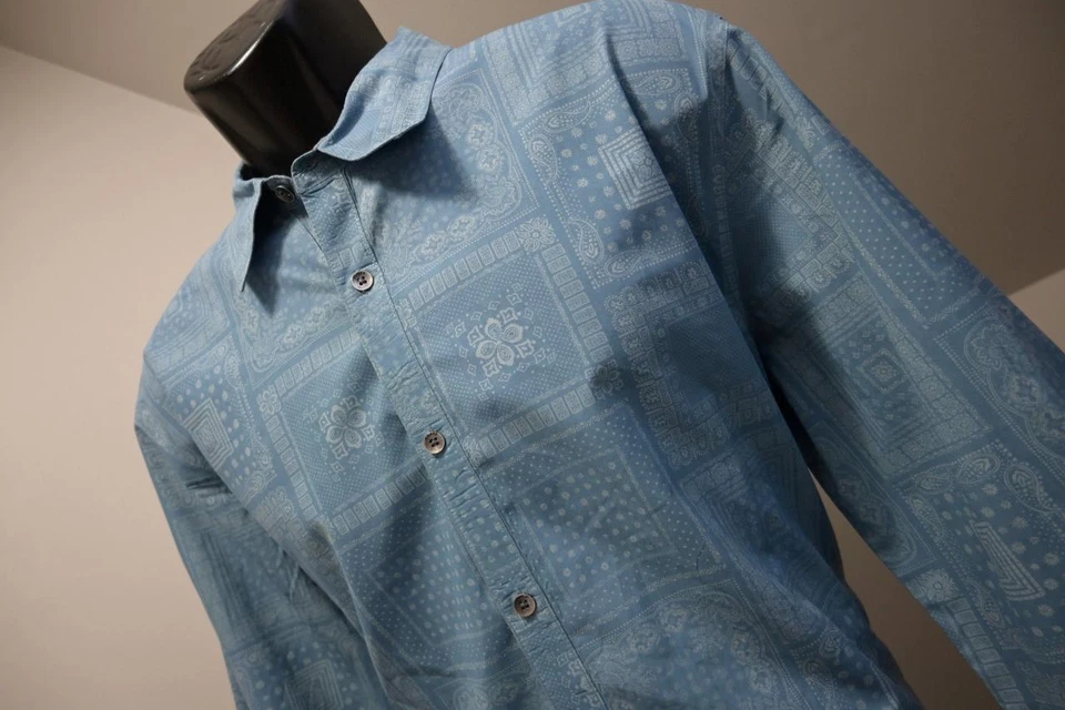 Vintage Guess Western Snaps Shirt Long Sleeve Slim Fit Aztec Mens Size XL - Image 1 of 4