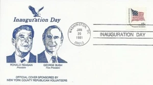 REAGAN - BUSH INAUGURATION 1981 - NY County Republicans Vol. cachet - Picture 1 of 1