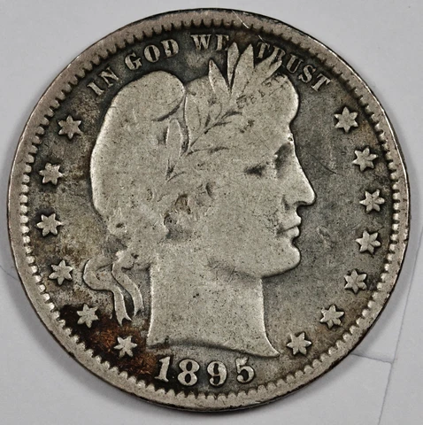 1895 Barber Quarter.  Fine.  185159 Cover
