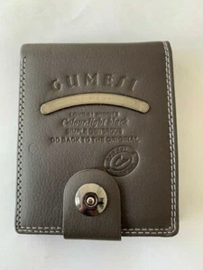 Portatarjetas billetera vintage de cuero negro claro para hombre, diseño italiano - Imagen 1 de 6