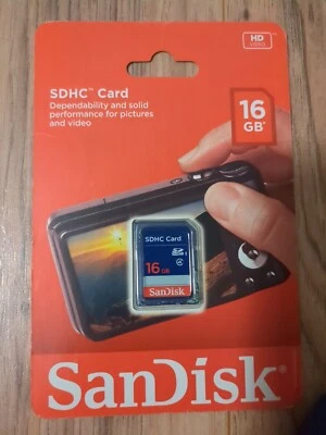 SANDISK 16GB SDHC MEMORY CARD BRAND NEW Sealed in Package  - Image 1 of 3