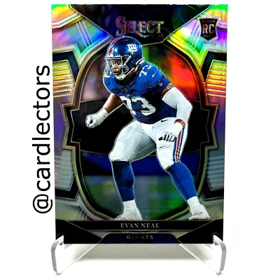 2022 Panini Select Football EVAN NEAL #83 RC Concourse Silver PRIZM SP GIANTS - Image 1 of 2