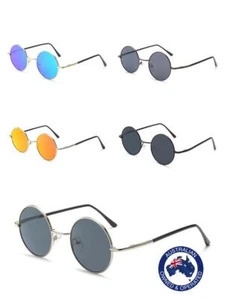Mens Women's Fashion Retro Vintage Fashion Round Sunglasses - Picture 1 of 25