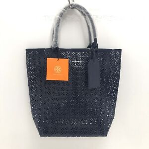 New Tory Burch Tote Bag H37 x W38 x D12cm Large Blue Faux Leather 191289