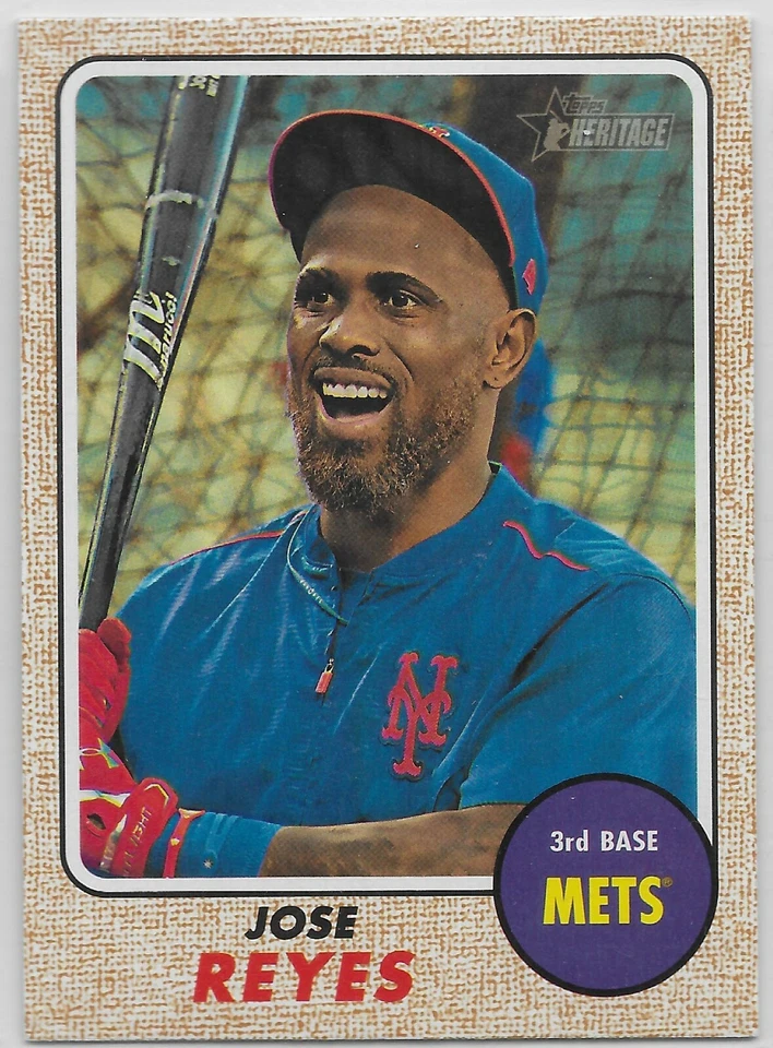 2017 Topps Heritage #332 Jose Reyes New York Mets - Image 1 of 1