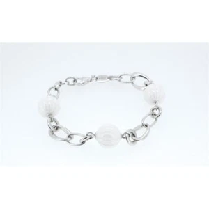 Fossil Damen Armband Sterlingsilber silber Zirkonia 19 cm Keramik JF16340040 - Picture 1 of 1