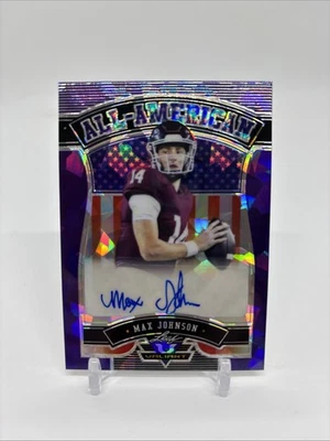 Max Johnson 2023 Leaf Valiant All American Auto /10 - North Carolina Tarhills - Image 1 of 2