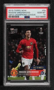 2019 Topps Now UEFA Champions /13733 Mason Greenwood #059 PSA 10 Rookie RC - Picture 1 of 3