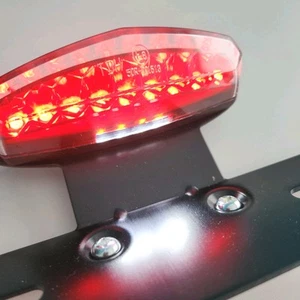 LED RÜCKLICHT E-GEPRÜFT MIT HALTERUNG HECK KZH SCHWARZ FÜR MZ 125 SX SM NEU - Bild 1 von 3