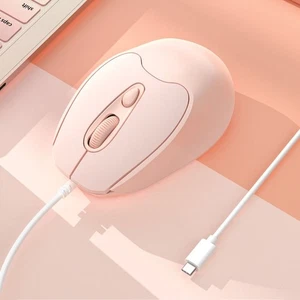 USB Type C Wired Mouse Type C USB Cable Ergonomic Mice Notebooks PC Laptop - Picture 1 of 26