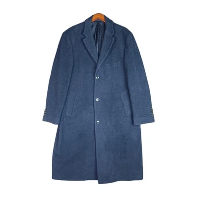 Lauren Ralph Lauren Wool Cashmere Overcoat 46L Charcoal Lined Full Length Trench - Image 1 of 4