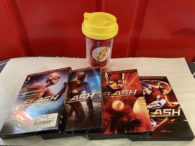 The Flash TV Series DVDs Seasons 1-3 & 5 Plastic Removed Never Used + Cup NWOT Foto 1 de 4