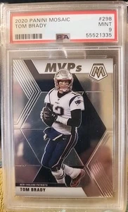 2020 Panini Mosaic - MVPs Tom Brady #298 Silver Prizm PSA 9 MINT - Imagen 1 de 2