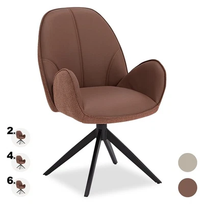 Esszimmerstühle 2 4 6 er Set Drehbar mit Armlehne Stuhl Wohnzimmer Homestyle4u - Bild 1 von 4