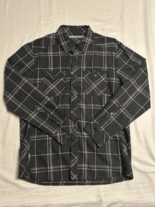 Icebreaker Merino Men’s Green 100% Wool Flannel Shirt Size Medium Button Up Warm - Picture 1 of 3