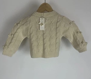 NWT Rylee And Cru Bobble Cardigan || Natural Size 4-5Y - Picture 1 of 9