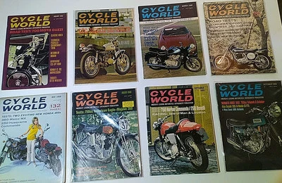 Cycle World Magazine 8 issue lot 1968 Vintage Motorcycle Road Racing Motocross - Image 1 of 4