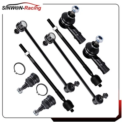 8Pcs Suspension Tie Rod End Ball Joint Sway Bar Kit For Mitsubishi Eclipse 06-12 - Image 1 of 4