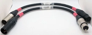 Paar XLR-Stecker auf Buchse Jumper-Kabel, ca. 1 Fuß lang, Neutrick-Endstücke - Bild 1 von 5