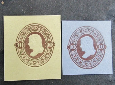 nystamps US Cut Square Stamp # U192 U193 Mint H       N28x2936 - Image 1 of 2