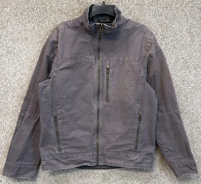 Kuhl Burr Jacket Mens Large Gray Vintage Patina Dye Full Zip Fleece Lined Coat - Image 1 of 4