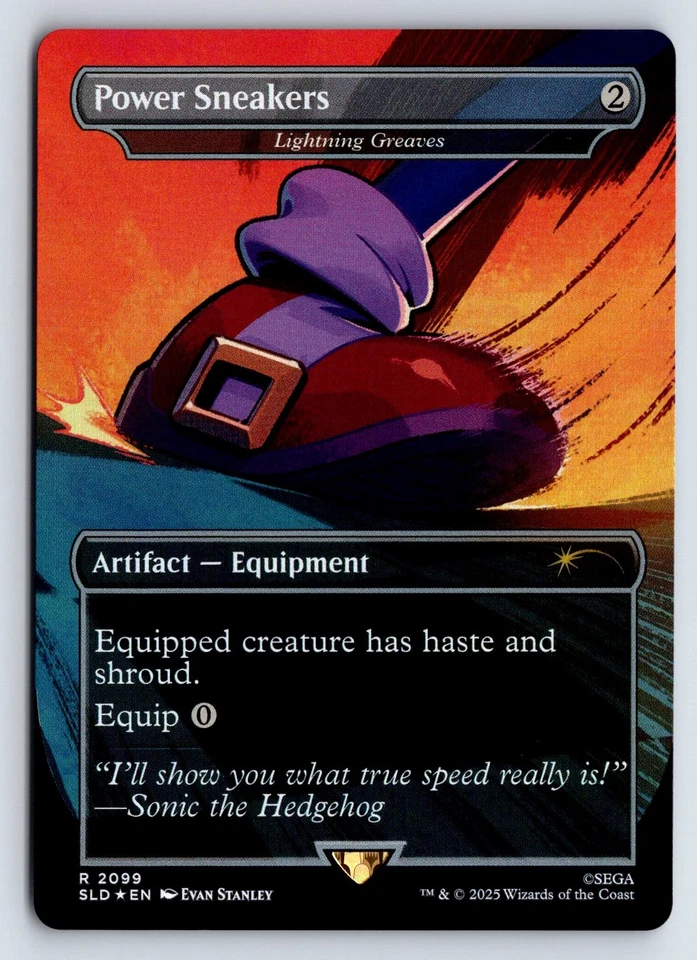 Power Sneakers - Lightning Greaves (Rainbow Foil) MTG Magic the Gathering R Secr - Image 1 of 1