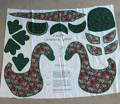 Vtg Springs Industries Calico Mother Goose Fabric Panel Christmas Holiday Sewing - Image 1 of 4