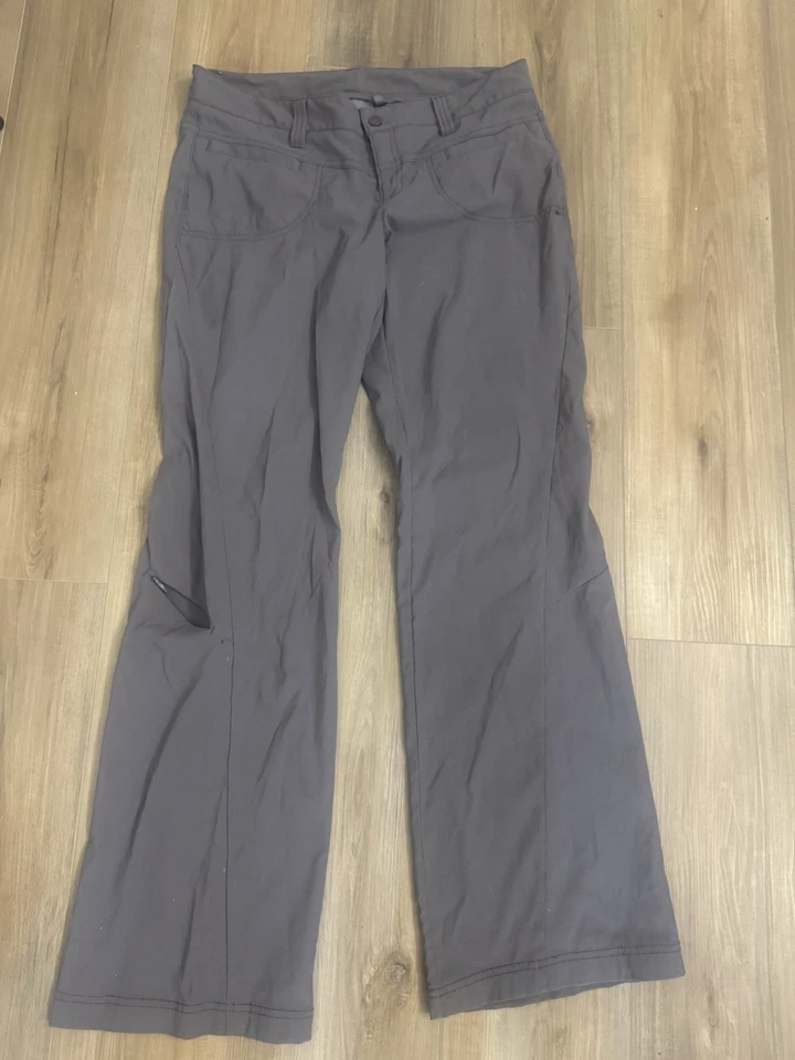 Pantalones cargo Athleta para mujer talla 10 gris tiro bajo pierna ancha cazo senderismo al aire libre Foto 1 de 4