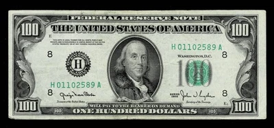 1950 $100 Hundred Dollar Bill Rare Federal Reserve Note VF - Image 1 of 2