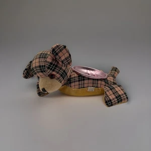 Vintage MCM Sitzsack Welpen Hund Aschenbecher Rosa - Bild 1 von 9