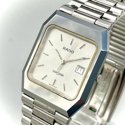 Rado Men Wristwatch Diamond Star Silver Square Silver Quartz Work 501404 - Image 1 of 4