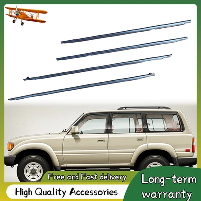 For 1991-1997 Toyota Land Cruiser 4x Weatherstrip Door Window Molding Seal Belt - Imagem 1 de 4