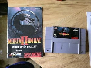 Mortal Kombat II (Nintendo SNES, 1994) With Manual. Free Shipping - Picture 1 of 2
