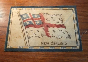 Antike Zigarrenkiste Tabak Filz Liner Neuseeland Flagge 5,5" x 8" Flanell - Bild 1 von 2