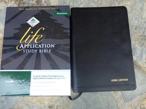 "NASB Life Application Study Bible" Zondervan (2000, Top Grain Leather, Black) - Bild 1 von 14