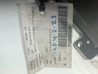 Used Engine Control Module (ECM) fits: 2007 Pontiac G6 Electronic Control Module - Image 1 of 4