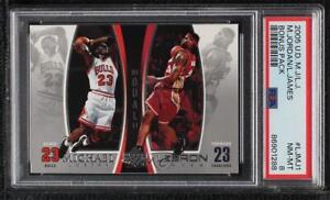 2005 Upper Deck Jordan/LeBron Box Topper Michael Jordan LeBron James PSA 8