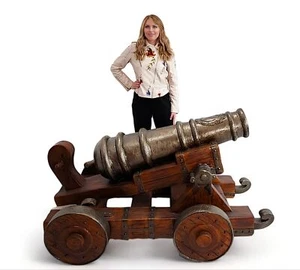 Pirate Cannon Life Size Statue Large Life Size Pirate Theme Decor Indoor/Outdoor - Picture 1 of 10