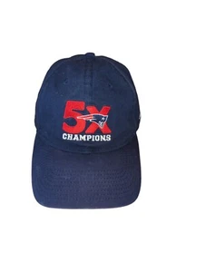 New England Patriots Baseball Cap 5X Champions New Era Hat Adjustable NFL - Picture 1 of 10