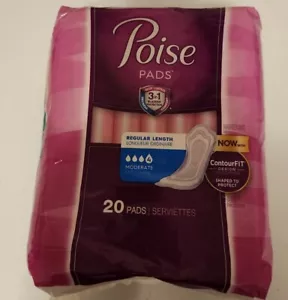 Almohadillas de ajuste de contorno de longitud regular moderada Poise 20 unidades - NUEVAS - Imagen 1 de 3