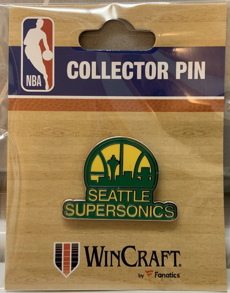SEATTLE SUPERSONICS LOGO LAPEL COLLECTOR PIN NEW WINCRAFT - Image 1 of 1