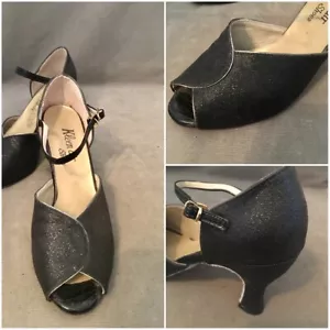 Deco Style Kleen Air Dance Shoes, Sparkly Black, Rhinestones, 6, 6.5 Narrow - Picture 1 of 6