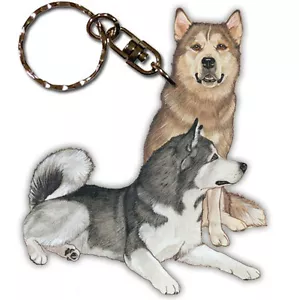 Malamute Wooden Keychain - Picture 1 of 1