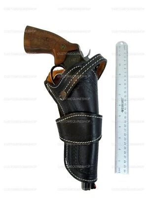 WESTERN HOLSTER PISTOL HOLDER SINGLE ACTION GUN COVER LEATHER UNIVERSAL FIT - Image 1 of 4
