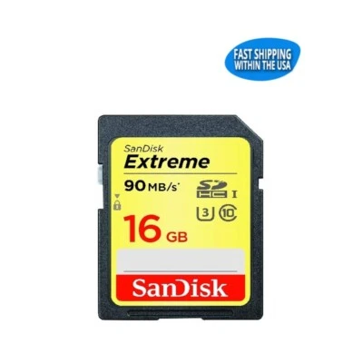 16GB Sandisk Extreme C10 SD cards  for Camera / Trail Camera / Computers - Image 1 of 4