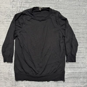 Suéter de Lana Merino J.Crew Para Hombre Grande Negro Cuello Redondo Tejido Suave Pullover - Imagen 1 de 7